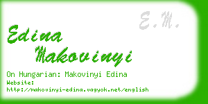 edina makovinyi business card